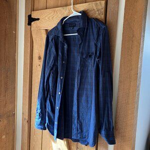 Banana Republic M blue and black dress shirt